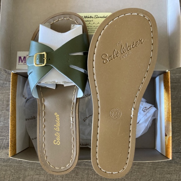 Salt Water sandals women’s Classic Slide olive - Picture 2 of 3
